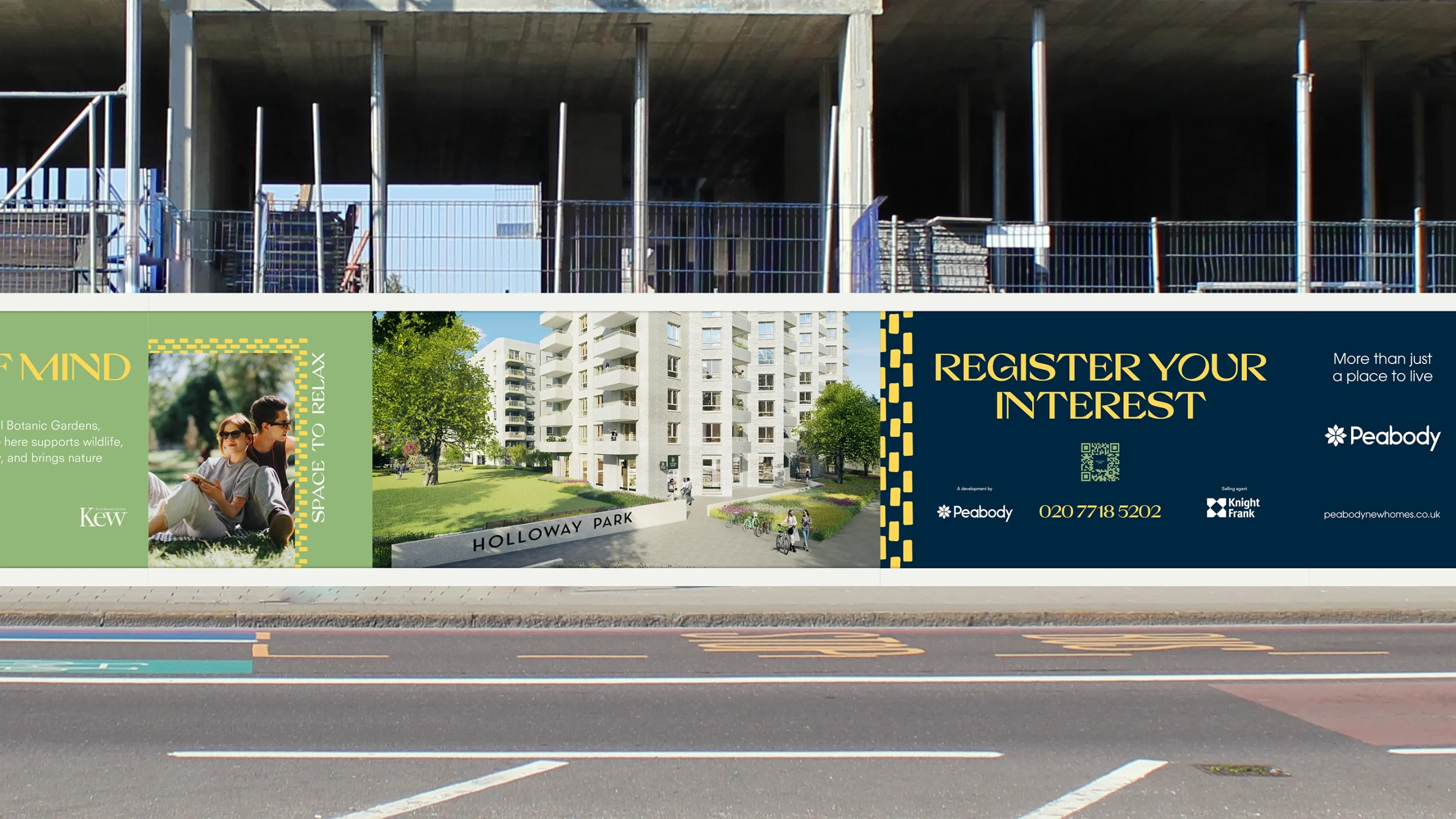 Hoarding for the Holloway Park development